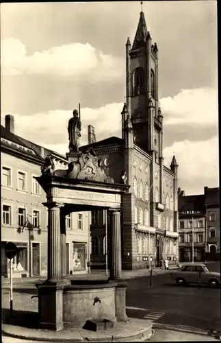 Ak Kamenz Sachsen, Platz der Befreiung, Andreasbrunnen