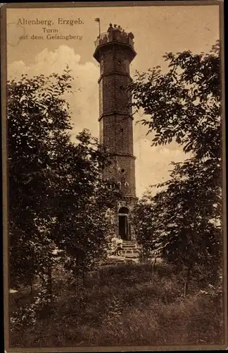 Ak Altenberg im Erzgebirge, Turm auf dem Geisingberg