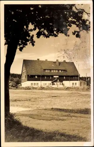 Ak Zinnwald Georgenfeld Altenberg im Erzgebirge, Jugendherberge Hugo Klügel Hütte