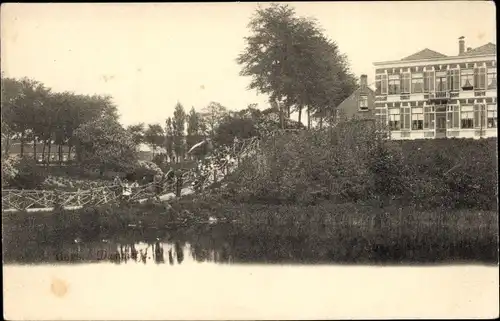 Ak Goes Zeeland Niederlande, Dammetje, Brücke, Haus