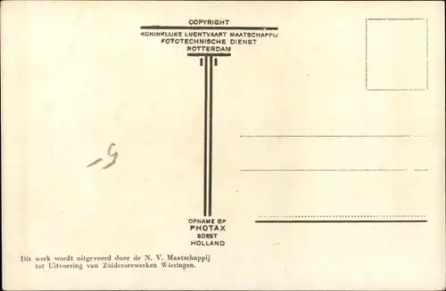 Ak Wieringermeer Hollands Kroon Nordholland Niederlande, Bau Wieringermeer-Deich, Oude Zeug, 1927