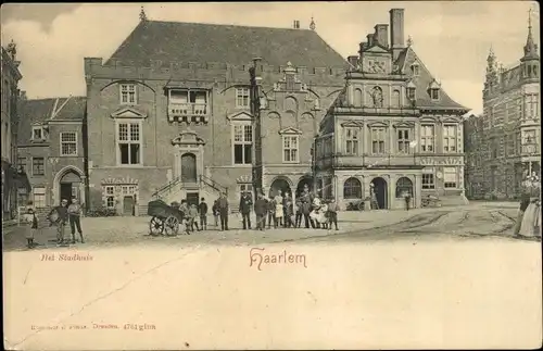 Ak Haarlem Nordholland Niederlande, Rathaus
