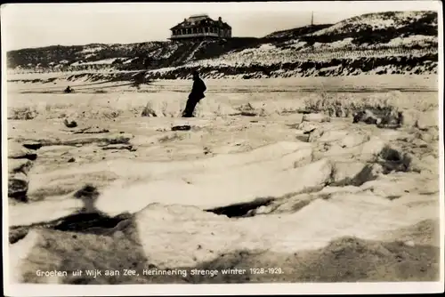 Ak Wijk aan Zee Beverwijk Nordholland Niederlande, Winter 1928-1929