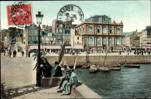 Ak Le Havre Seine Maritime, Anse des Pecheurs, Promenade