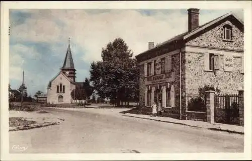 Ak Aguilcourt-Aisne, Place du Village