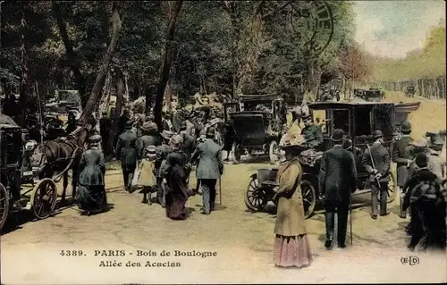 Ak Paris 16. Jahrhundert, Bois de Boulogne, Allée des Acacias