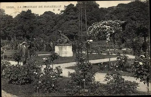 Ak Paris 16. Jahrhundert, Bois de Boulogne, Rosengarten von Bagatelle