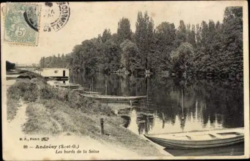 Ak Andrésy Yvelines, Ufer der Seine