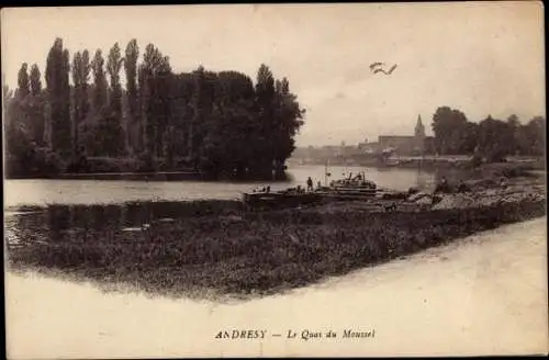 Ak Andrésy Yvelines, Le Quai du Moussel