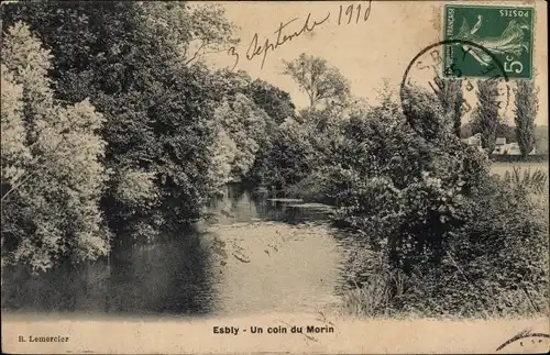 Ak Esbly Seine et Marne, Eine Ecke von Morin