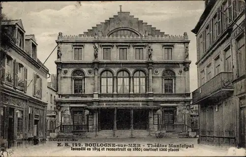 Ak Boulogne sur Mer Pas de Calais, Theater Municipal