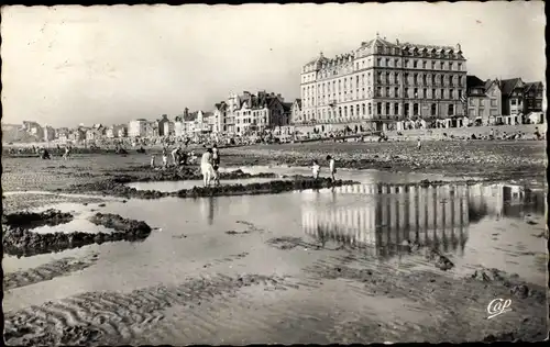 Ak Wimereux Pas de Calais, Strand bei Ebbe