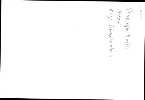 Autogrammkarte Schauspielerin Penelope Keith, Portrait, Autogramm