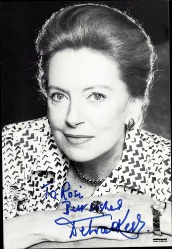 Foto Schauspielerin Deborah Kerr, Portrait, Autogramm