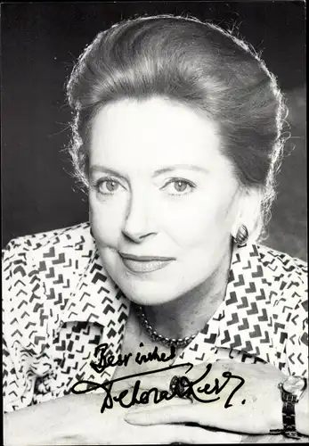 Foto Schauspielerin Deborah Kerr, Portrait, Autogramm