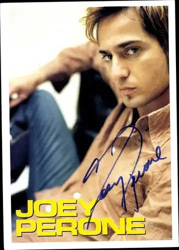 Ak Schauspieler und Sänger Joey Perone, Portrait, Autogramm