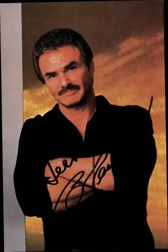 Foto Ak Schauspieler Burt Reynolds, Portrait, Autogramm