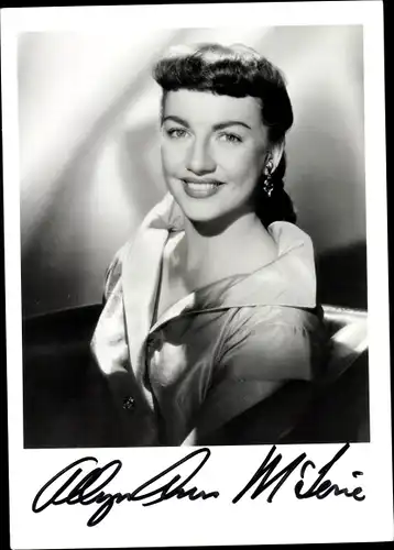 Foto Schauspielerin Allyn Ann McLerie, Portrait, Autogramm