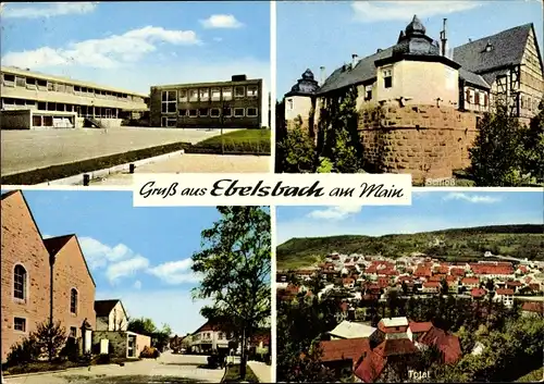 Ak Ebelsbach in Unterfranken, Gesamtansicht, Teilansichten