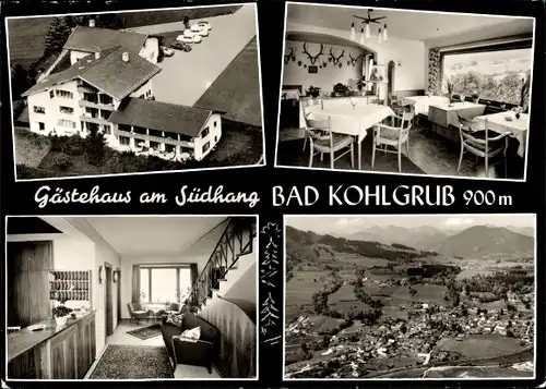 Ak Bad Kohlgrub in Oberbayern, Gästehaus Am Südhang, Speiseraum, Panorama