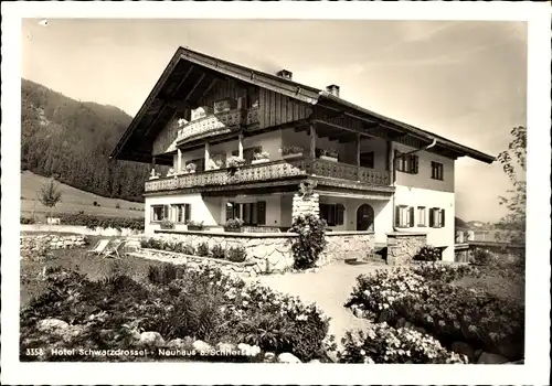 Ak Neuhaus Schliersee in Oberbayern, Hotel Pension Schwarzdrossel