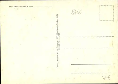 Ak Großheubach am Main Unterfranken, Kloster Engelberg, Miltenberg-Schnatterloch, Maintal, Rathaus