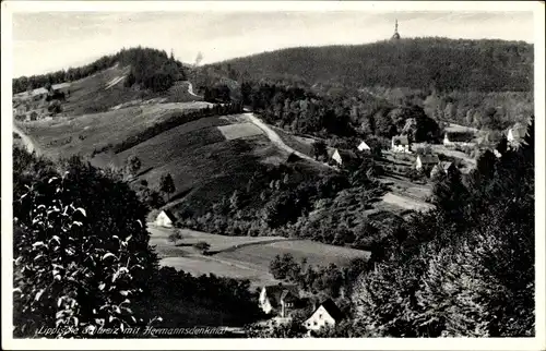 Ak Detmold am Teutoburger Wald, Hermannsdenkmal, Lippische Schweiz