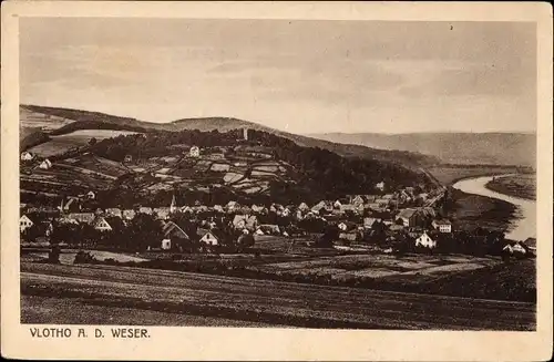 Ak Vlotho an der Weser, Panorama