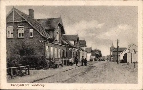 Ak Skodborg Schottburg Dänemark, Straße