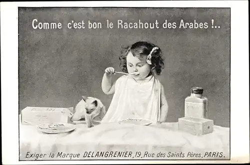 Ak Reklame, Racahout des Arabes, Delangrenier, Rue des Saints Peres, Paris