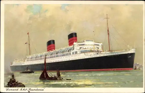 Ak Cunard Line, Passagierschiff RMS Mauretania