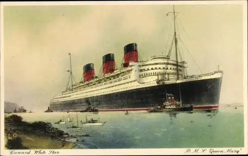 Ak Passagierdampfer RMS Queen Mary, Cunard White Star Line