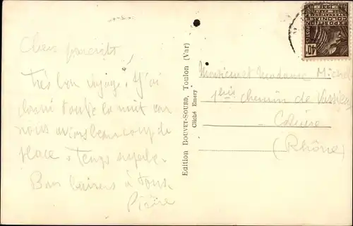 Ak Französisches Kriegsschiff, Kreuzer Primauguet