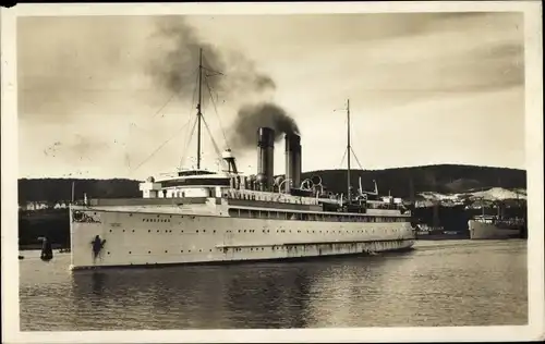 Ak Fährschiff MS Preussen im Hafen von Sassnitz