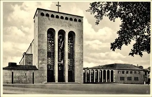 Ak Frankfurt am Main West, Frauenfriedenskirche, Einweihung 1929