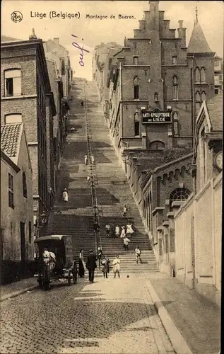 Ak Lüttich Lüttich Wallonien, Montagne de Bueren