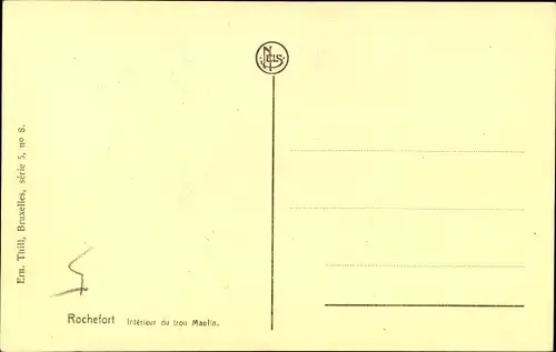 Ak Rochefort Wallonien Namur, Inneres des Maulin-Lochs