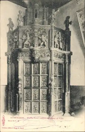 Ak Oudenaarde Oudenaarde Ostflandern, Rathaus, Vieille Porte