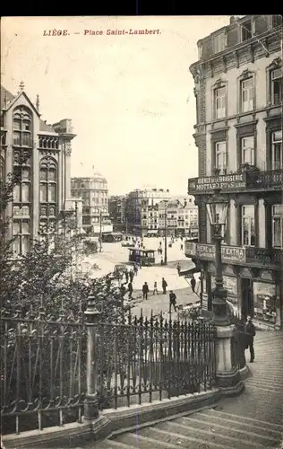 Ak Lüttich Lüttich Wallonien, Place Saint Lambert