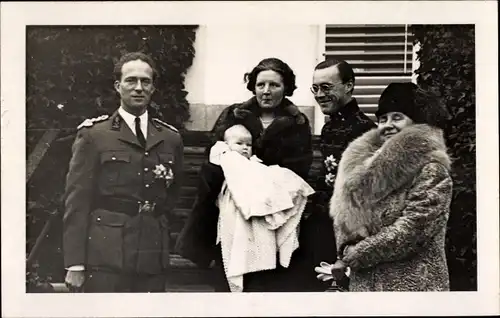 Foto Ak König Leopold III von Belgien zu Besuch in Soestdijk 1938, Juliana der Niederlande