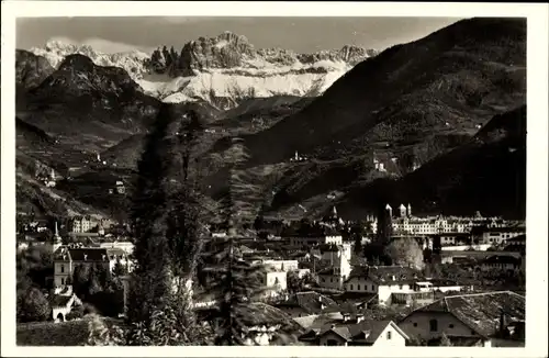 Ak Gries Bozen Bolzano Südtirol, Totalansicht, Dolomiten