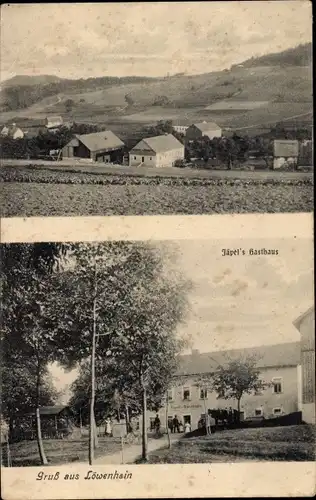 Ak Löwenhain Geising Altenberg Erzgebirge, Teilansicht, Jäpels Gasthof