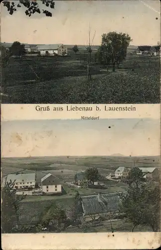 Ak Liebenau bei Lauenstein Altenberg im Erzgebirge, Mitteldorf