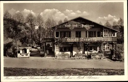 Ak Buckow in der Märkischen Schweiz, Haus Tirol am Schermützelsee, Außenansicht