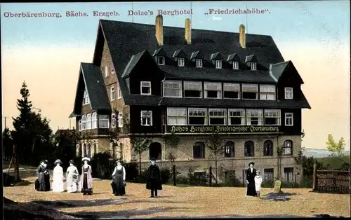 Ak Oberbärenburg Altenberg im Erzgebirge, Dolze's Berghotel Friedrichshöhe