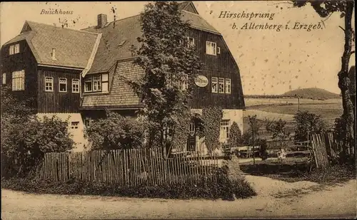 Ak Hirschsprung Altenberg Erzgebirge, Buschhaus
