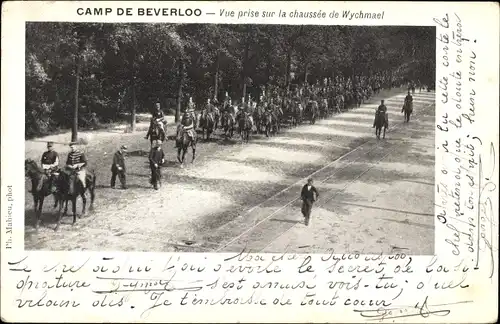 Ak Beverloo Beverlo Beringen Flandern Limburg, Blick auf die Wychmael-Straße