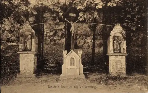 Ak Valkenburg Limburg Niederlande, Die drei Statuen