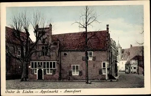 Ak Amersfoort Utrecht Niederlande, Onder de Linden, Appelmarkt