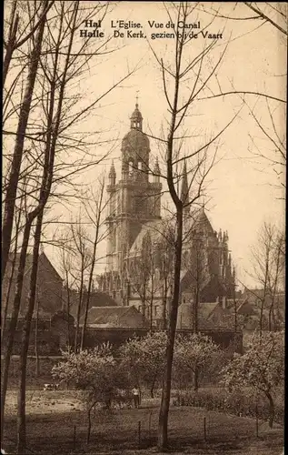 Ak Hal Flämisch-Brabant-Flandern, Die Kirche